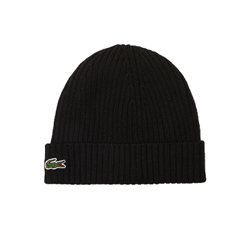 Berretto in lana spazzolata a costine Nero RB0001 031